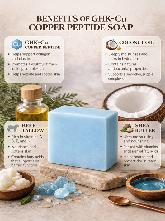 GHK-CU Copper Peptide Tallow Soap Bar